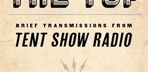 from the top brief transmissions from tent show radio Epub